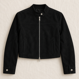 Jaqueta Suede Couro Estilo Europeia